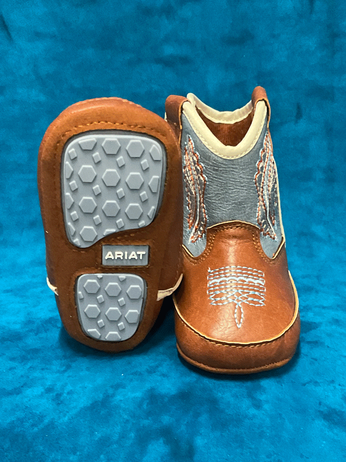 Ariat A442002308 Infant Lil Stompers Boots - Brown Leather Western Boots for Toddlers - Perfect for Outdoor Play & Cowboy-Themed Parties