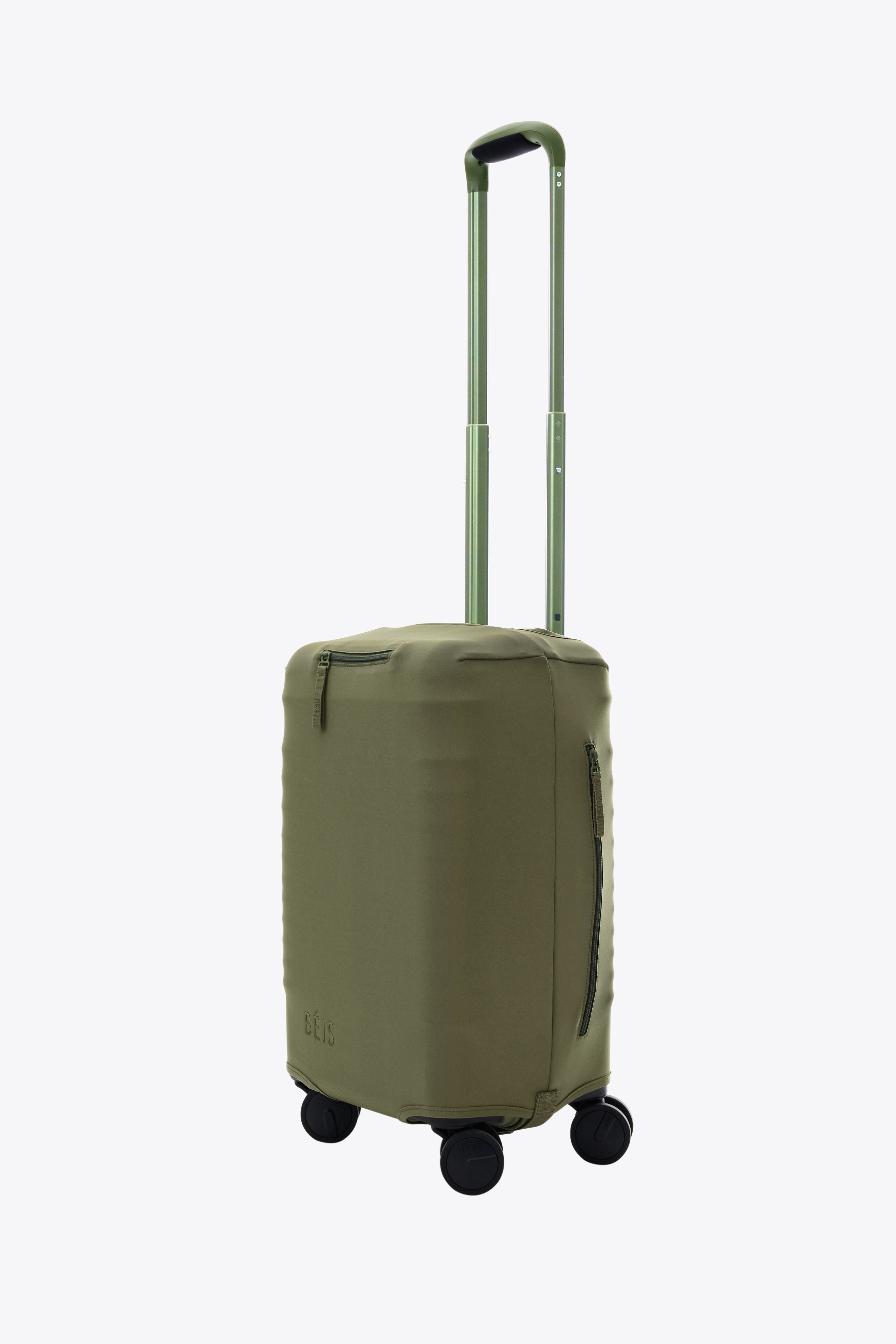 Olive Small Carry-On Luggage Cover - Waterproof & Durable Travel Suitcase Protector for Airplane, Train & Business Trips