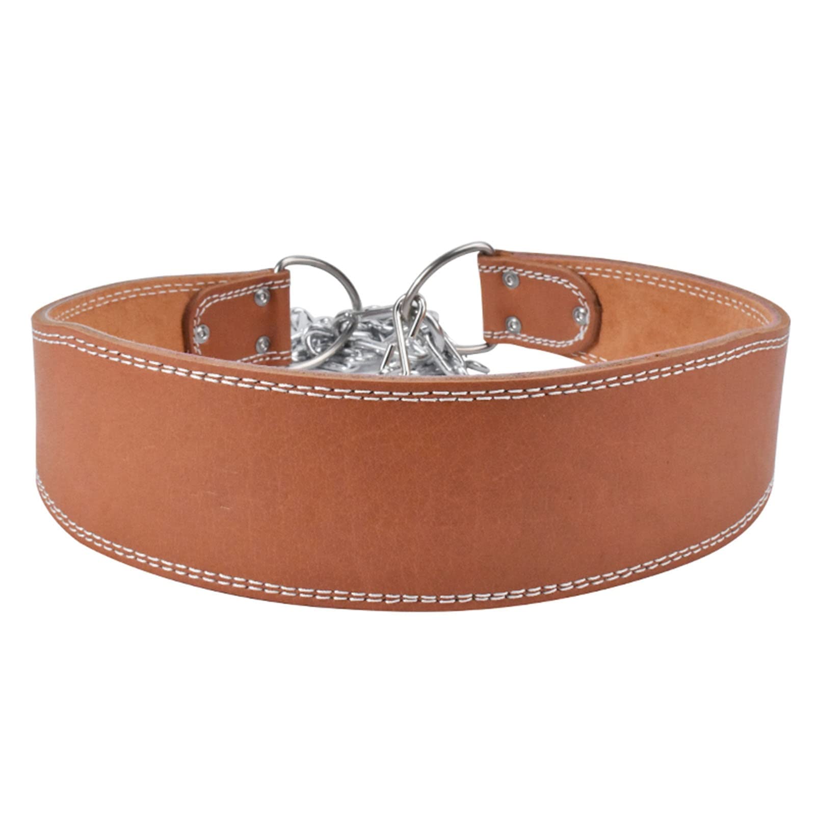 Premium Leather Weight Lifting Belt - Adjustable Fitness Belt with Padded Lumbar Support for Bodybuilding, Powerlifting & Deadlifts - Ideal for Gym Workouts & Cross Training (Brown)