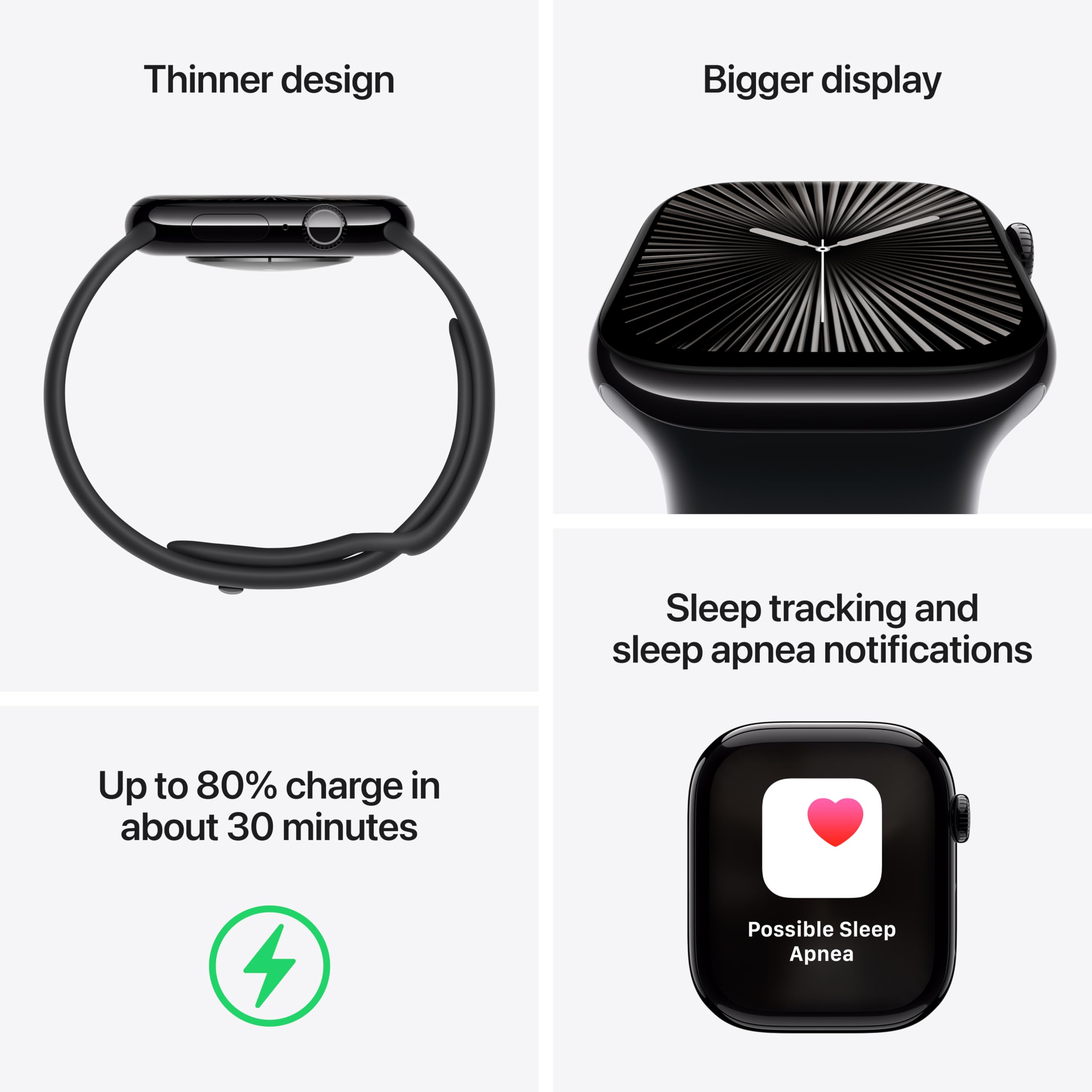 Apple Watch Series 10 [GPS 42mm] Smart Watch with Rose Gold Aluminum Case & Light Blush Sport Band - Fitness Tracker, ECG Monitor, Always-On Retina Display, Water Resistant for Running, Swimming & Daily Activity Tracking