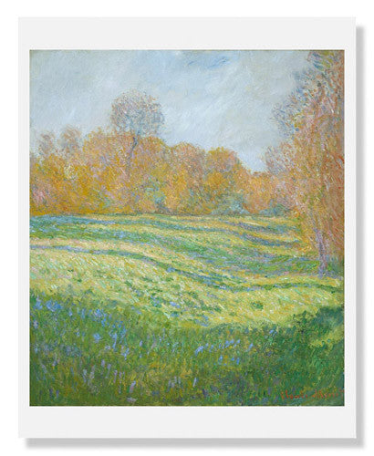 Claude Monet Meadow at Giverny Painting - Impressionist Art Print for Home & Office Decor | Wall Art for Living Room, Bedroom, Gallery
