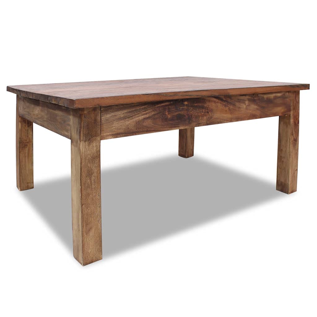 Reclaimed Wood Coffee Table - 38.6x28.7x17.7 Inches Solid Wood Sofa Table, TV Stand & Living Room Center Table | Fast Shipping | Perfect for Family Gatherings, Movie Nights & Home Decor