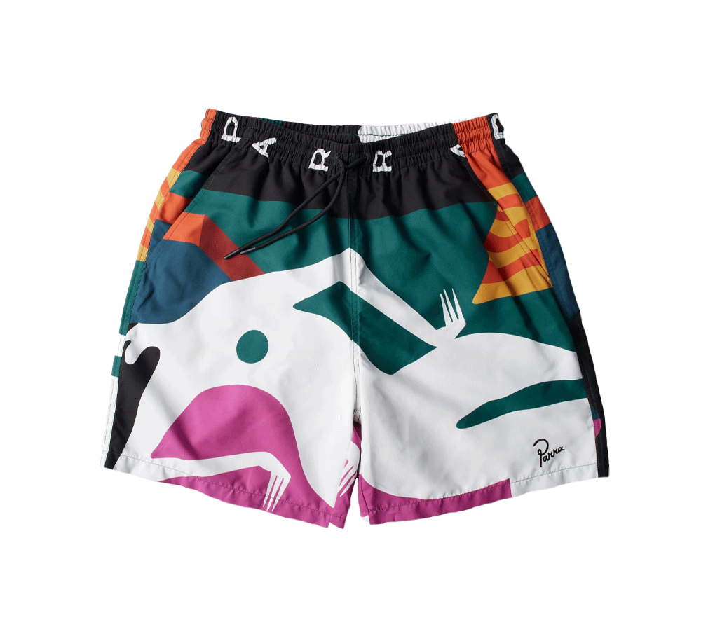 Beached In White Swim Shorts for Men - Quick Dry, Comfortable Beach & Pool Swimwear - Perfect for Swimming, Surfing, and Summer Vacations