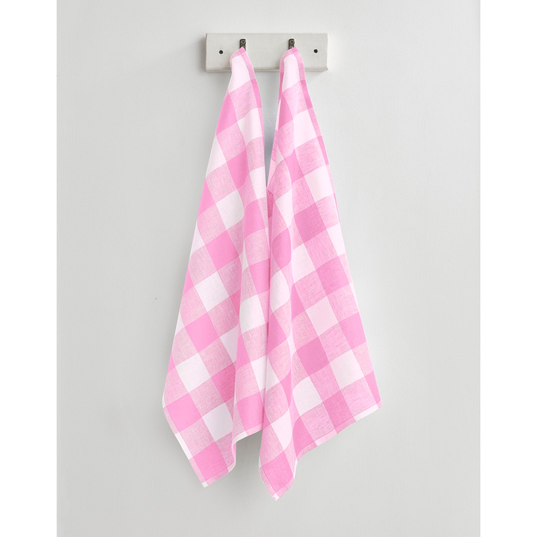Buffalo Check Cotton Kitchen Towels Set of 2 - Absorbent & Durable Dish Cloths for Drying Dishes, Cleaning Countertops & Kitchen Decor - Red & Black Plaid Design