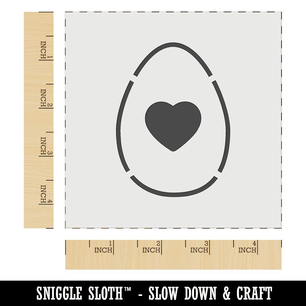 Heart in Egg Wall Cookie DIY Craft Reusable Stencil - 4.5 Inch for Baking, Home Decor, and Holiday Crafts