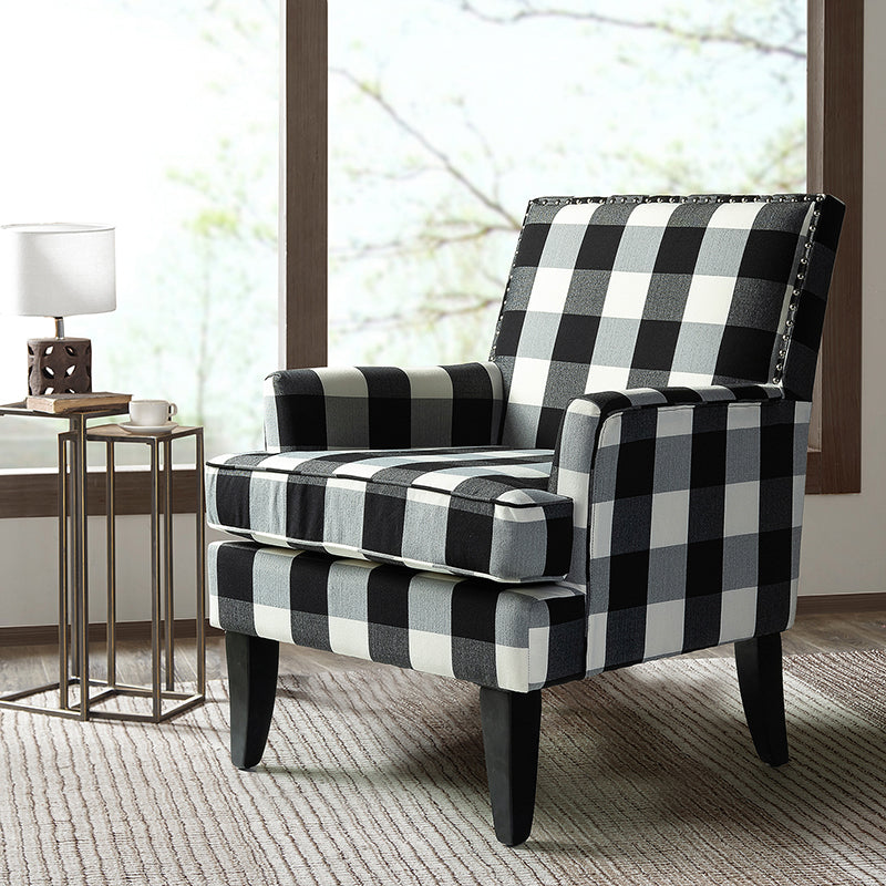 Bradley Armchair - Modern Accent Chair for Living Room, Bedroom & Office - Comfortable Upholstered Lounge Chair with Sturdy Wooden Legs - Perfect for Relaxing, Reading & Decorating Your Home