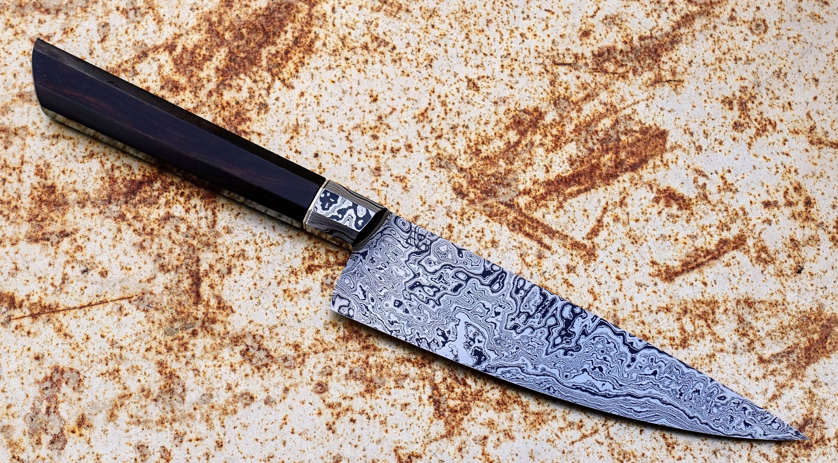 Premium E.B Bladeworks Integral Western Chef Knife 195mm - High Carbon Steel Kitchen Knife for Professional Chefs & Home Cooking, Perfect for Slicing, Dicing & Meat Cutting
