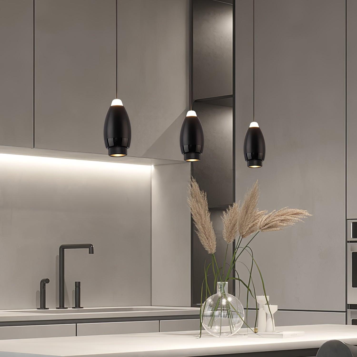 Modern Dawn Pendant Light Fixture - Elegant Glass Ceiling Lamp for Dining Room, Kitchen Island & Living Room Decor | Adjustable Hanging Light with Warm White LED Bulb | Perfect for Home, Cafe & Restaurant Lighting