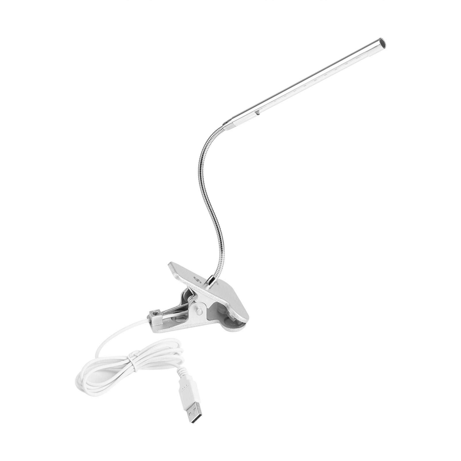 Rechargeable LED Desk Lamp with Touch Switch - Clip-On Table Light for Computer, Bookshelf, Office & Study - Durable Plastic & Aluminum Design for Home & Workspace