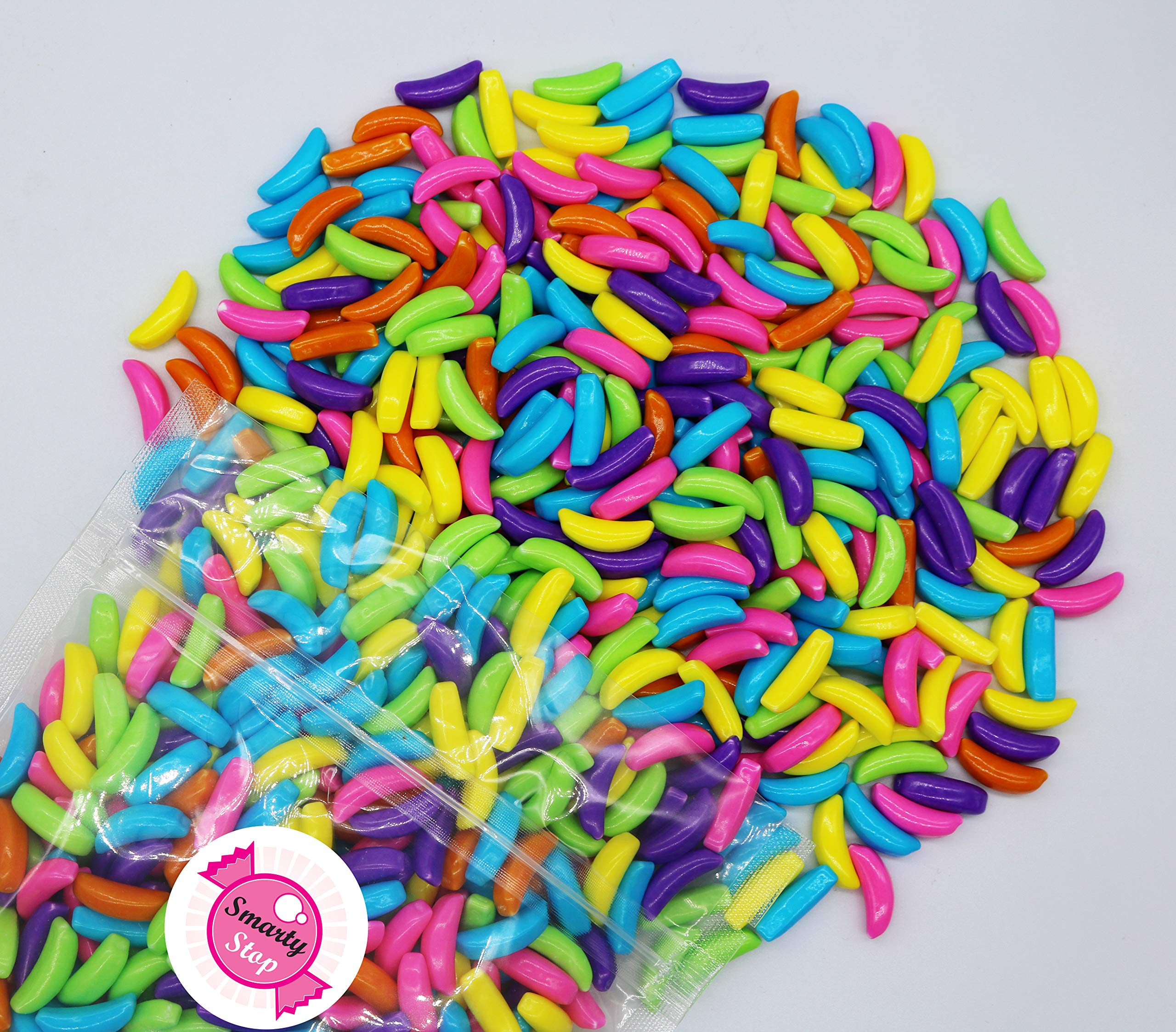 Smarty Stop Fruit Shaped Hard Candy - Crazy Banana Heads (2 LB Bag) | Bulk Sour Candy for Parties, Halloween Treats & Office Snacks