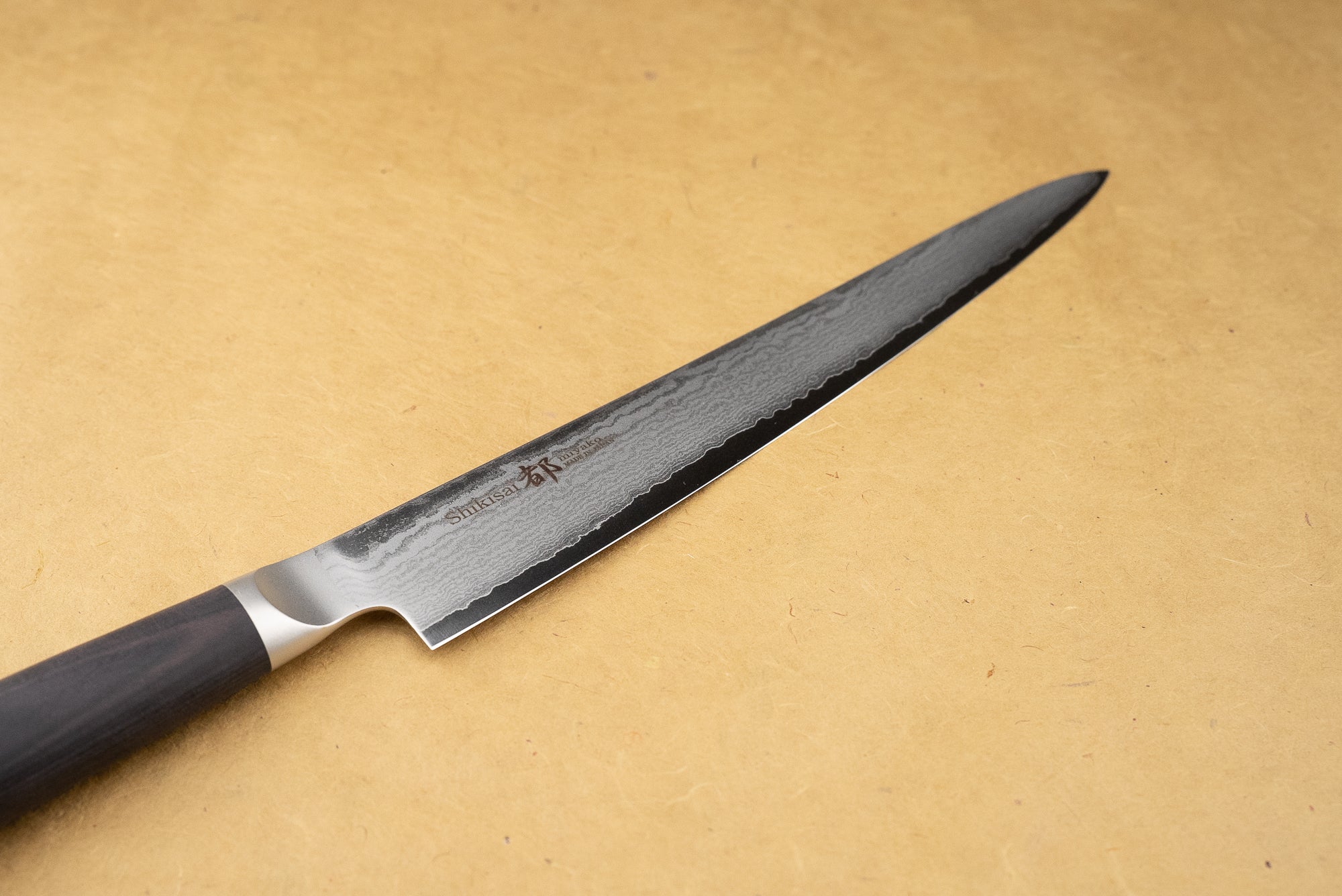Premium Shizu Hamono Shikisai Miyako 240mm Sujihiki Slicing Knife - Japanese High-Carbon Steel Blade for Sushi, Roast Beef & Delicate Meat Cutting