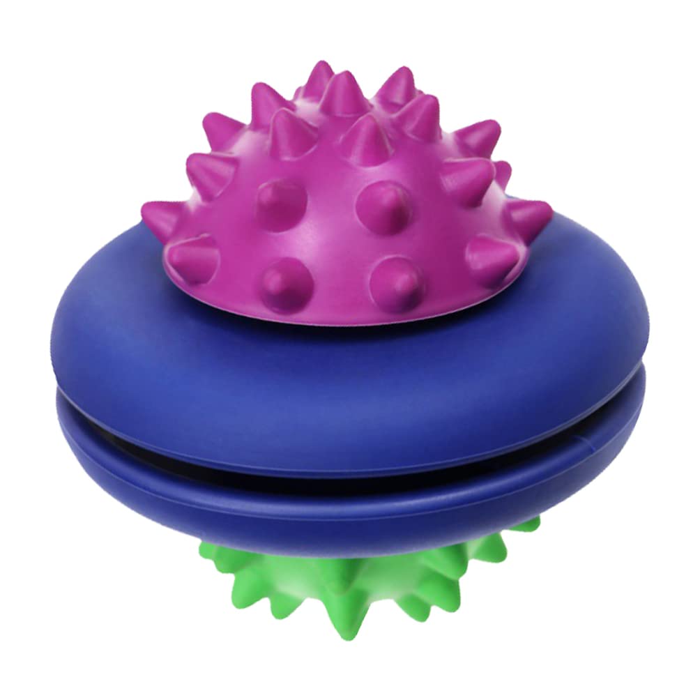 Durable Dog Chew Toy Ball with Food Dispenser - Interactive Treat Feeder & Bite Resistant Flying Disc for Puppy Training, IQ Games and Exercise - Perfect for Indoor/Outdoor Playtime with Dogs & Cats