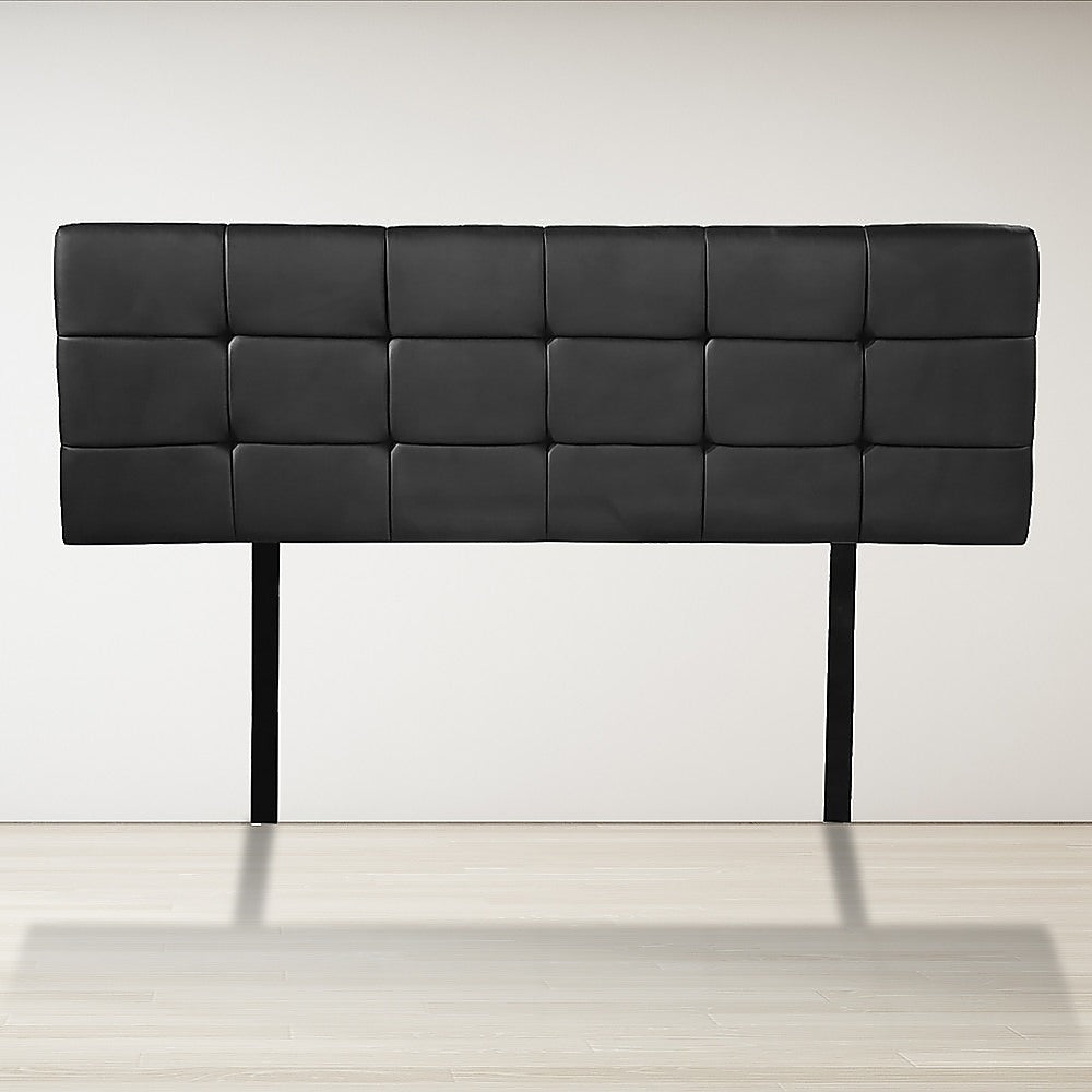Double Size Deluxe Headboard Bedhead in Black - Elegant Bedroom Upgrade for Modern Homes & Guest Rooms