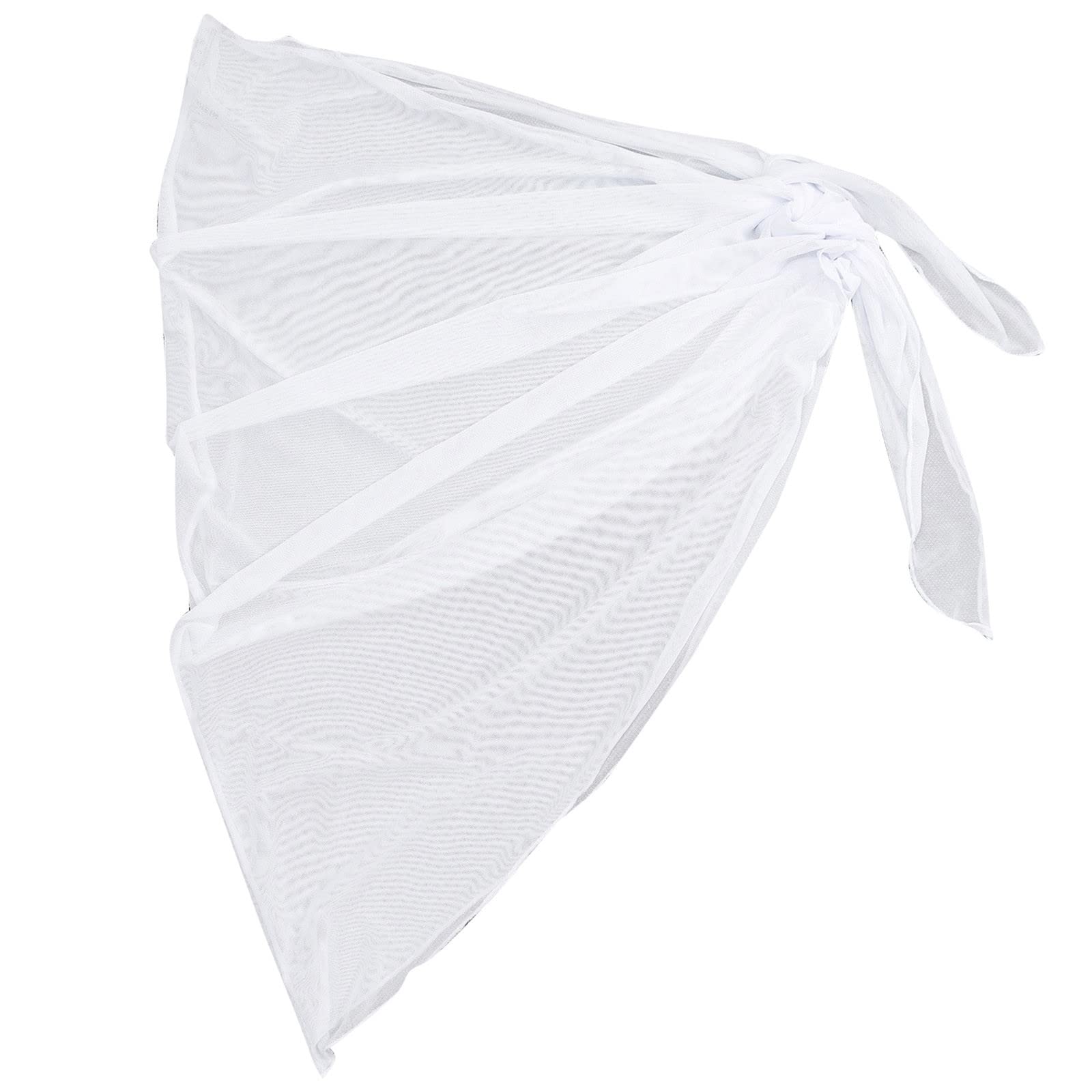 Women's Sheer Wrap Knot Waist Cover Up Skirt - Beach Bikini Wrap Swimwear Cover Up - Perfect for Poolside, Vacation & Summer Outfits