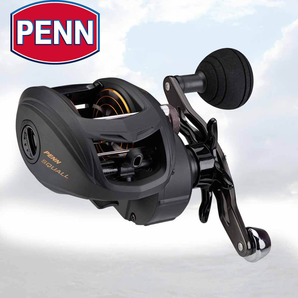 Penn Squall Low Profile Baitcasting Reel - High Performance Saltwater Fishing Reel for Bass, Walleye & Freshwater Angling