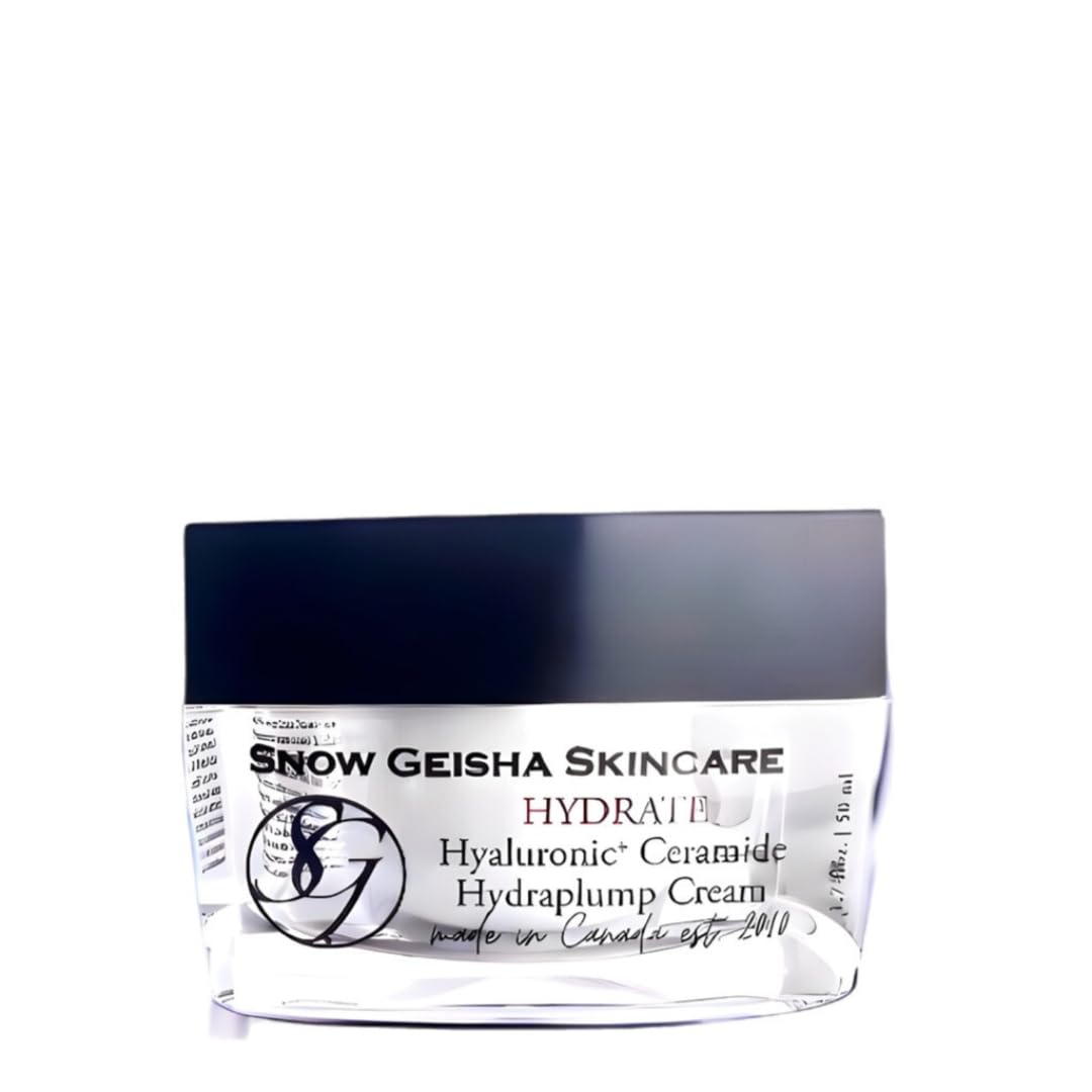 Snow Geisha Skincare Hyaluronic Acid + Ceramide HydraPlump Moisturizing Cream - Deep Hydration for Dry, Sensitive Skin | Day & Night Face Cream for Anti-Aging & Plumping