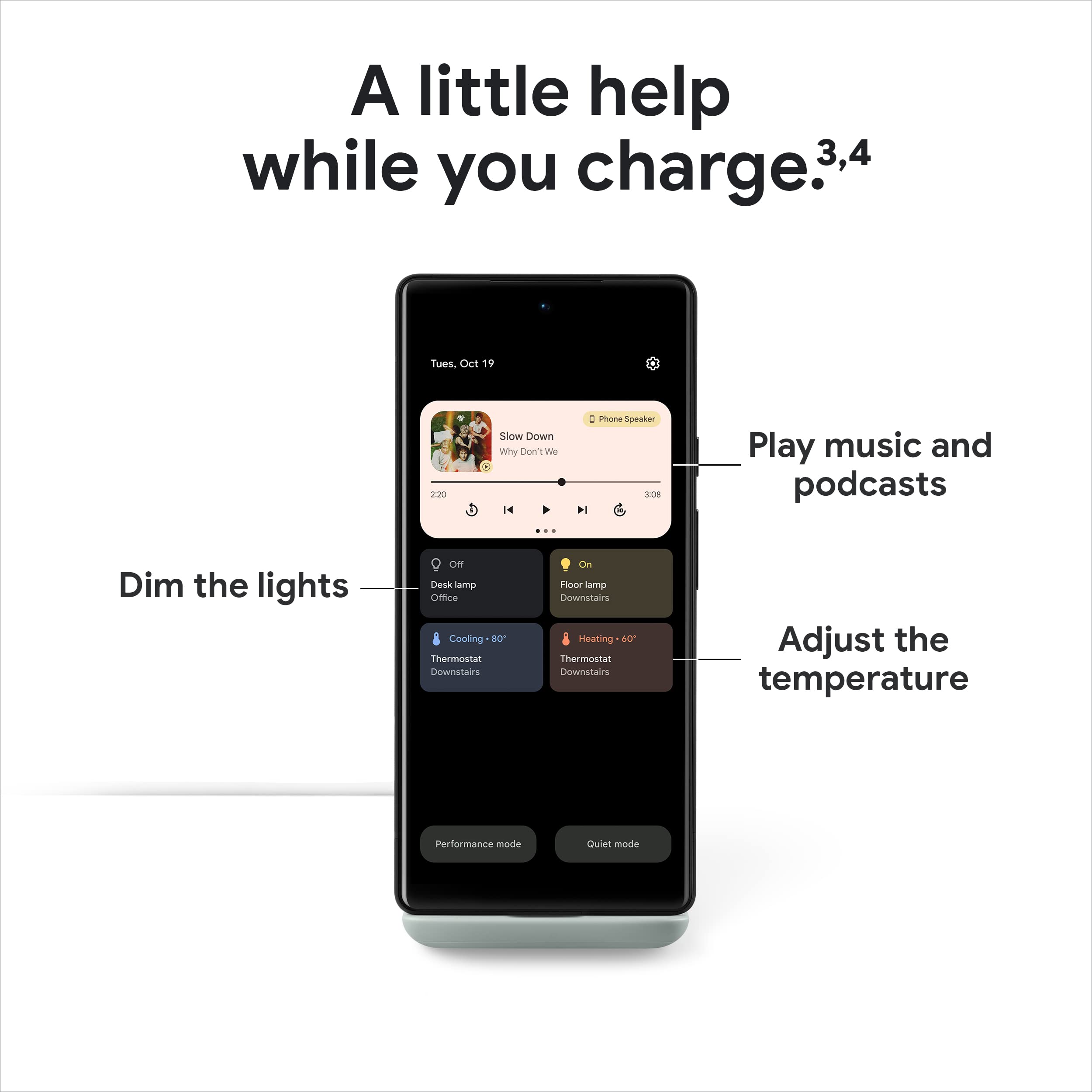 Google Pixel Stand 2nd Gen Wireless Charger - Fast Qi-Certified Charging for Pixel Phones & Compatible Devices - Perfect for Home, Office & Nightstand Use
