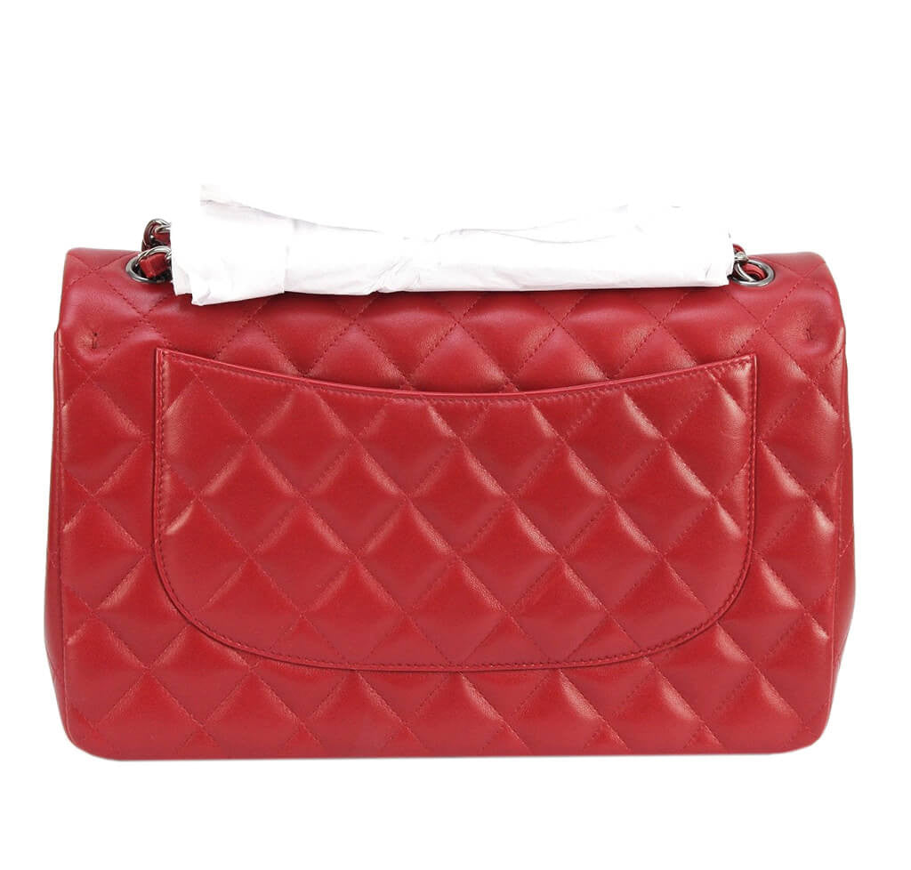 Authentic Chanel Jumbo Double Flap Bag in Red with Ruthenium Hardware - Luxury Handbag for Women, Perfect for Parties, Date Nights & Special Occasions