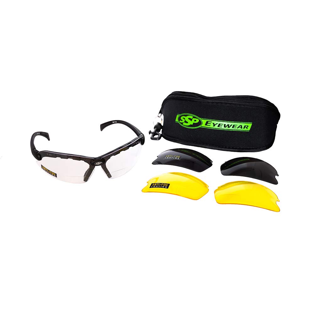 SSP Eyewear Denial Bottom Bifocal Safety Glasses - Shatterproof, ANSI Z87.1 Certified for Construction, Woodworking & DIY Projects