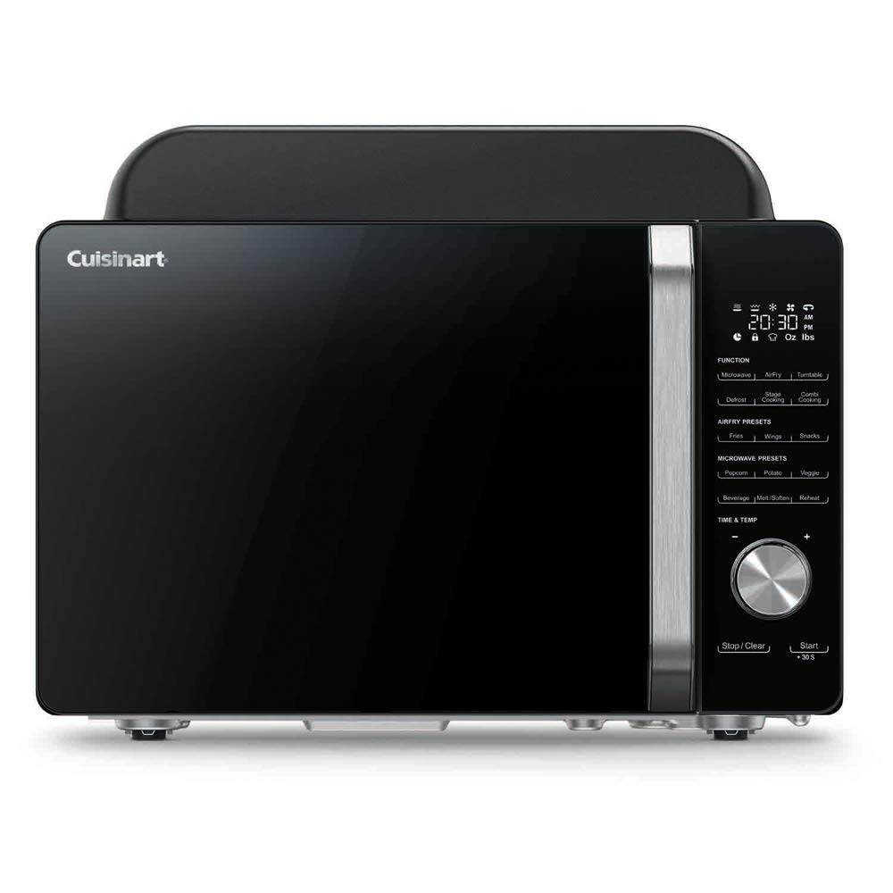 Cuisinart AMW-60 3-in-1 Microwave Air Fryer Oven Combo with Home Basics 5-Piece Knife Set & Cutting Board - Perfect for Small Kitchens, Quick Meals & Healthy Cooking