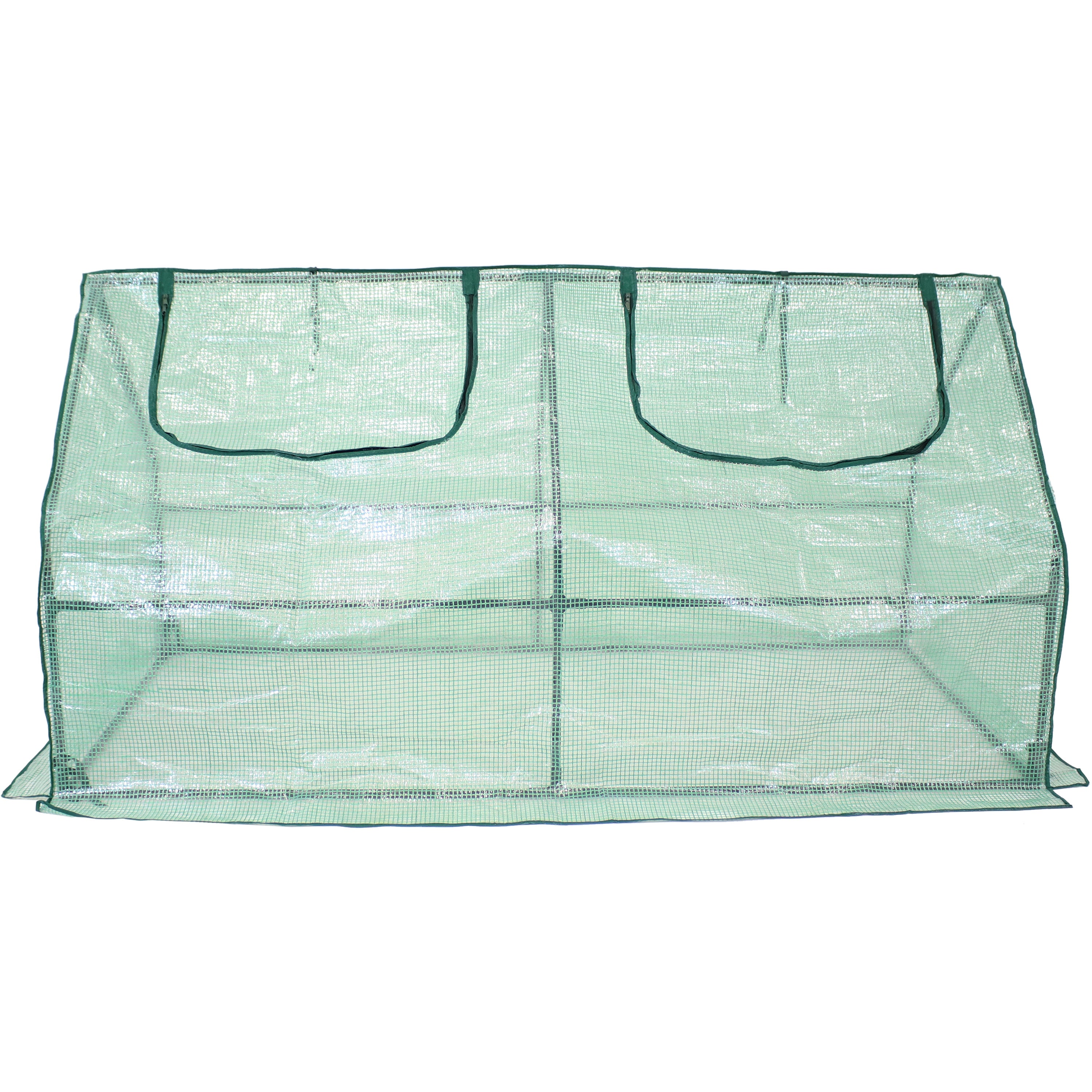 Sunnydaze Portable Mini Cloche Greenhouse with Zipper Doors - Compact Plant Protection Cover for Indoor/Outdoor Gardening, Seed Starting & Plant Hardening - Green