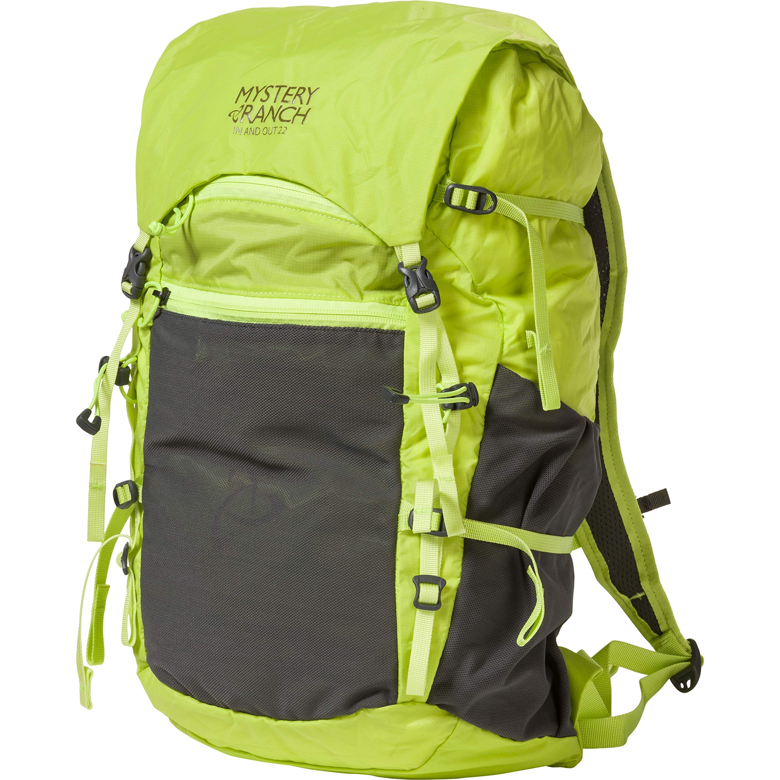 Mystery Ranch In and Out 22L Lightweight Foldable Backpack - Compact Hiking Daypack for Outdoor Adventures, Travel & Commuting - Limeade Green