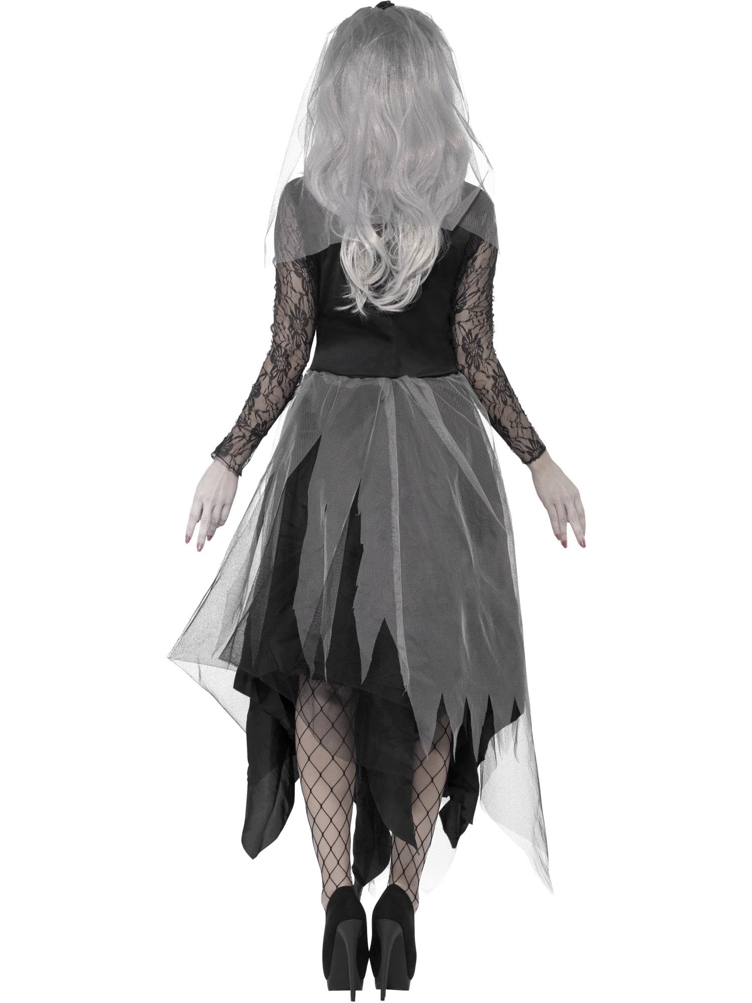 Smiffy's Women's Graveyard Bride Halloween Costume - Gothic Victorian Dress for Spooky Parties, Haunted House Events & Cosplay
