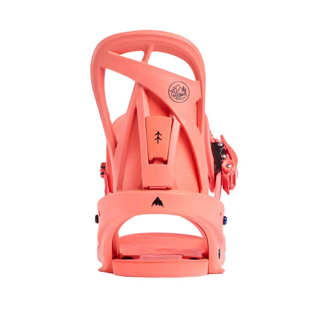 Burton 24/25 Women's Citizen Snowboard Binding - Peach Echo | All-Mountain Freestyle Bindings for Women | Perfect for Park, Powder & Groomed Runs