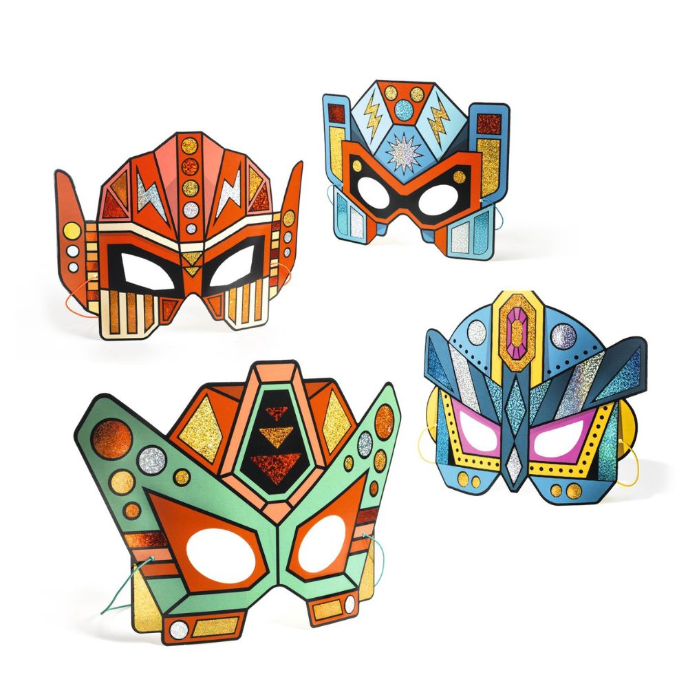 DIY Super Robot Masks Craft Kit for Kids - Creative Art Project for Parties, Halloween & Dress-Up Play