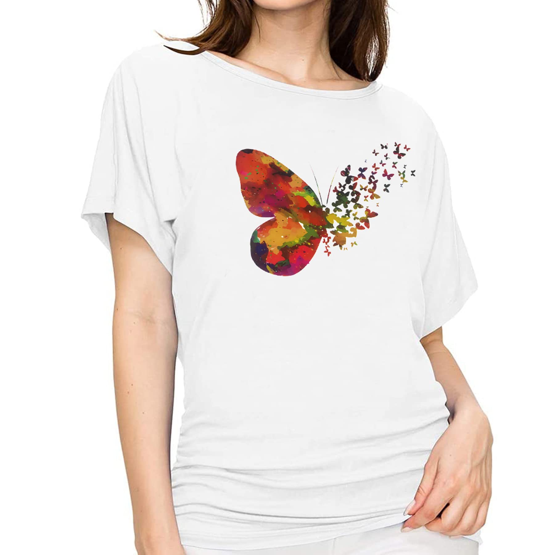 Woohome 6 PCS Colorful Butterfly Iron-On Patches - Washable Heat Transfer Decals for DIY T-Shirts, Jeans, Backpacks & Hats - Perfect for Family Clothing Customization & Kids Crafts