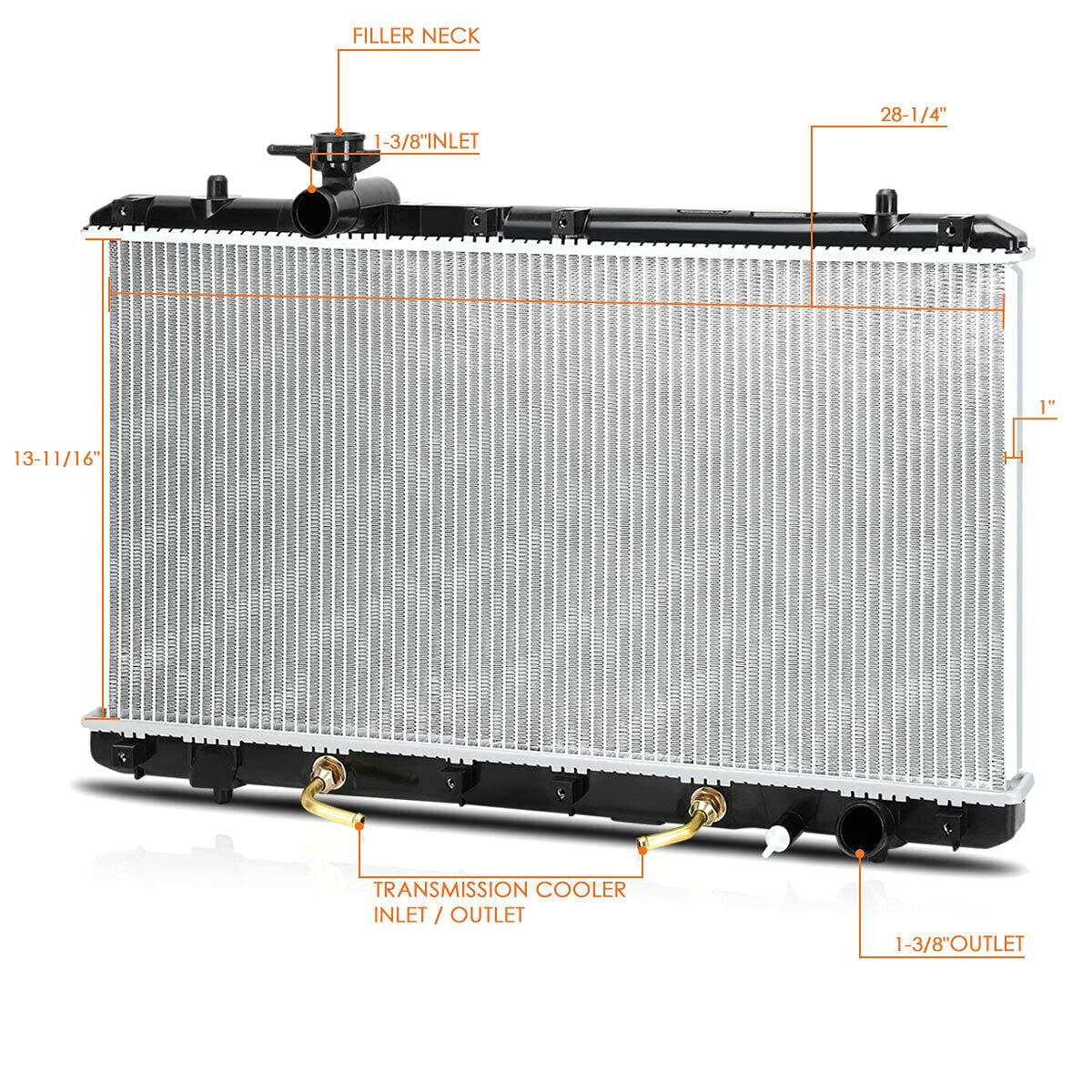 High-Performance Aluminum OE Style Cooling Radiator for 2002-2007 Suzuki Aerio Sedan & 2002-2006 Aerio Wagon 2.0L/2.3L AT - DPI-2451 - Perfect for Engine Overheating Prevention & Long-Distance Driving