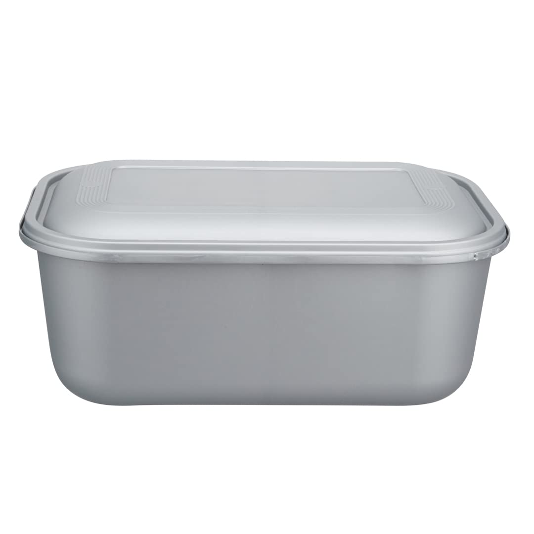Restaurantware Futura 67.6oz Meal Prep Containers with Lids - 100-Pack Tamper-Evident Disposable Food Storage | Microwave-Safe Gray Plastic Takeout Containers for Meal Delivery, Catering & Leftovers