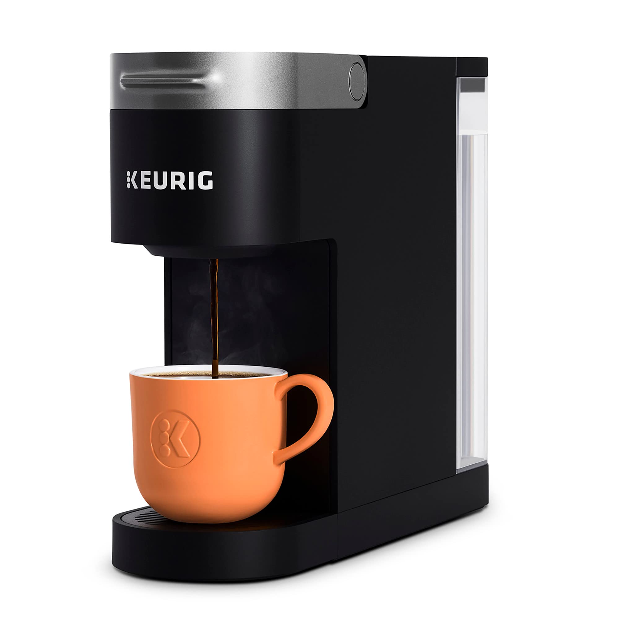 Keurig K-Slim Single Serve K-Cup Pod Coffee Maker - Compact Black Coffee Machine with Multistream Technology & 24-Pod Storage Drawer - Perfect for Home, Office, and Small Spaces