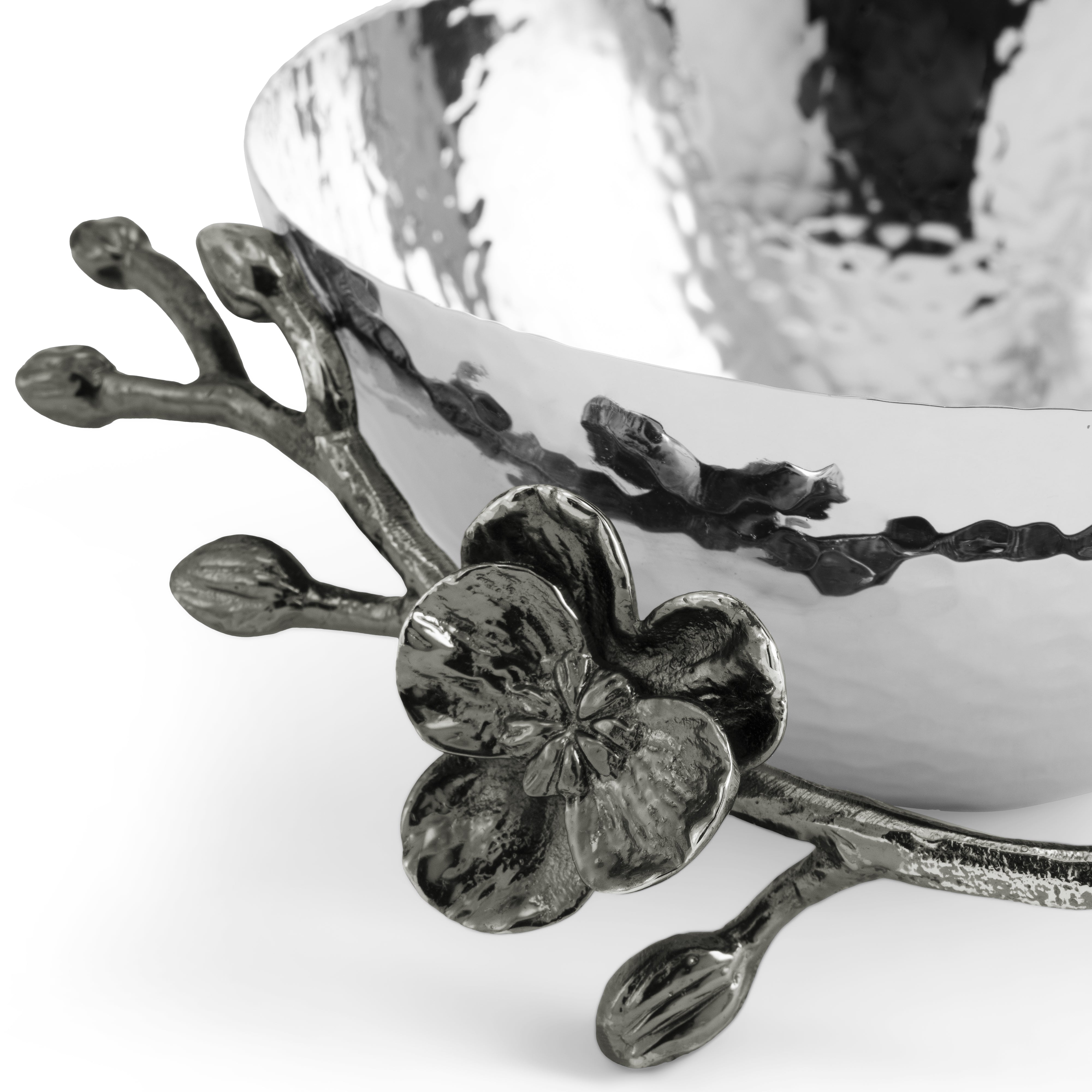 Premium Black Orchid Nut Dish - Elegant Snack Bowl for Nuts, Candy & Party Treats - Perfect for Entertaining, Home Decor & Gift Giving