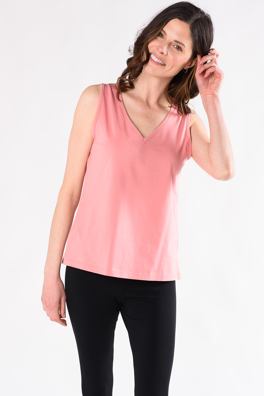 Mandy Organic Cotton Tank Top for Women - Soft & Breathable Petal Pink Summer Camisole - Perfect for Yoga, Beach, and Casual Wear