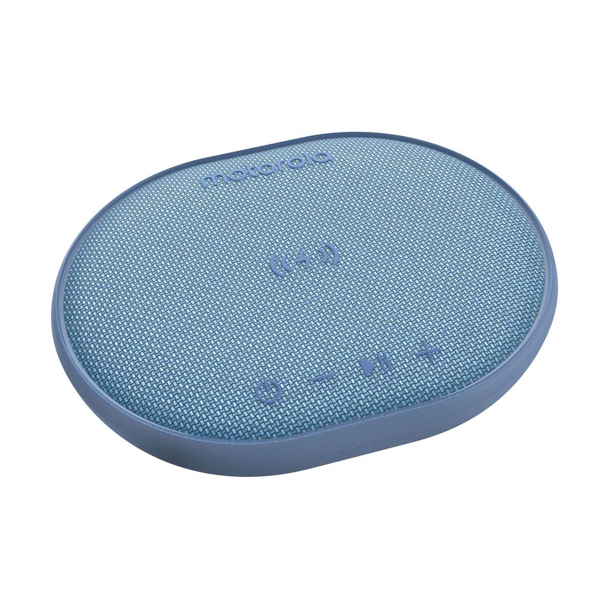 Motorola Sonic Sub 500 IPX7 Waterproof Bluetooth Speaker with 10W Fast Wireless Charger - Portable Wireless Speaker for Pool, Beach, Shower & Outdoor Activities - Blue