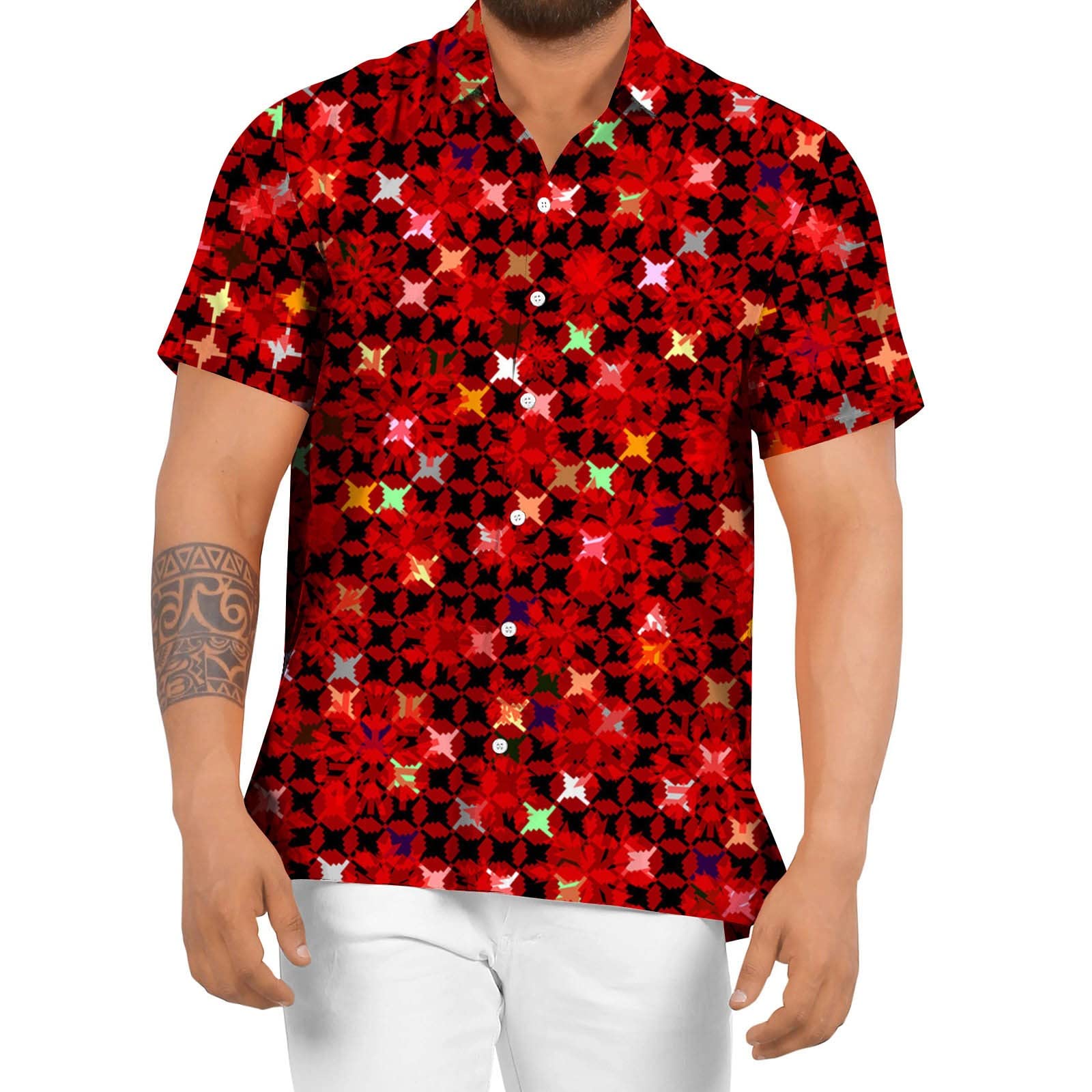 Men's Floral Tropical Button Down Shirt - Long Sleeve Casual Summer & Spring Shirt for Men | Perfect for Beach Vacations, Date Nights & Outdoor Events