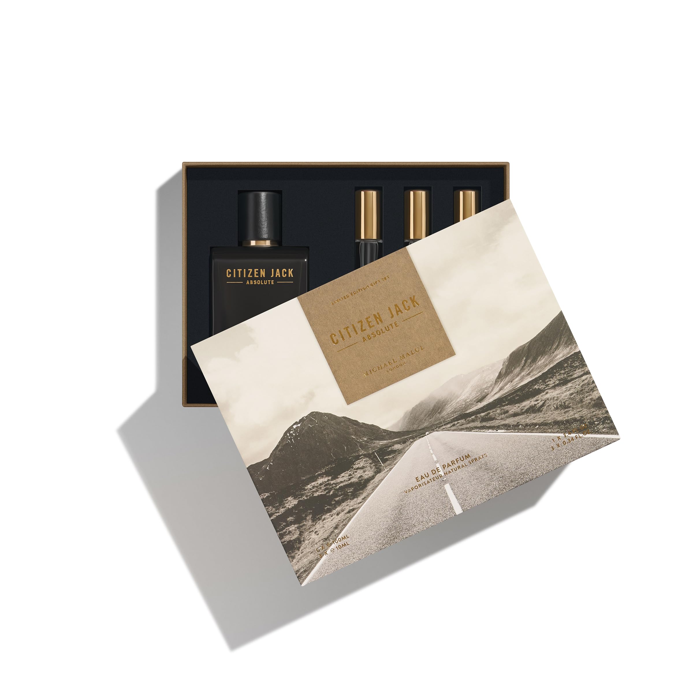 Michael Malul Eau de Parfum Gift Set - 4 Piece Luxury Fragrance Collection (100ml + 10ml Citizen Jack Absolute) | Perfect for Gifts, Special Occasions & Everyday Elegance