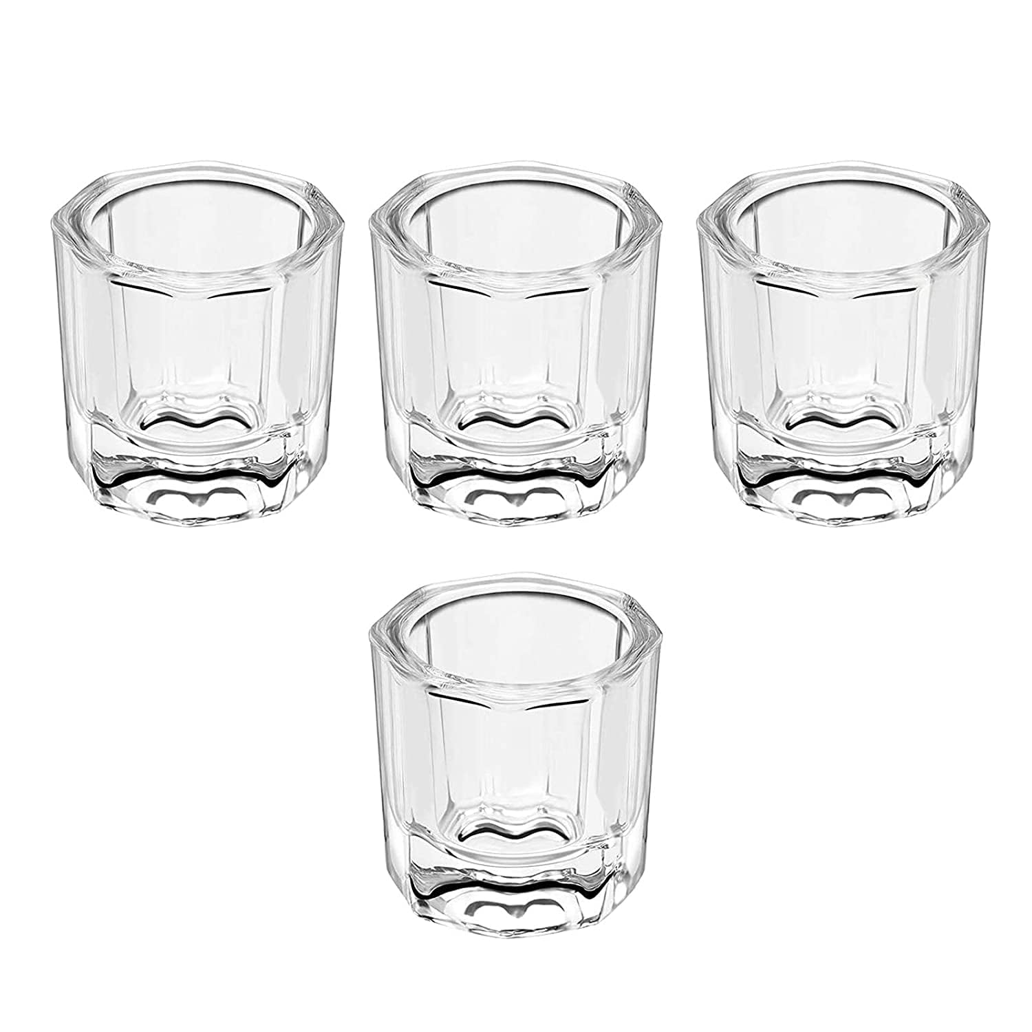 **Nail Art Dappen Dish - Clear Glass Monomer Liquid Bowl & Powder Holder for Acrylic Nails (Pack of 1) - Perfect for Salon, DIY Manicures & Professional Nail Artists**