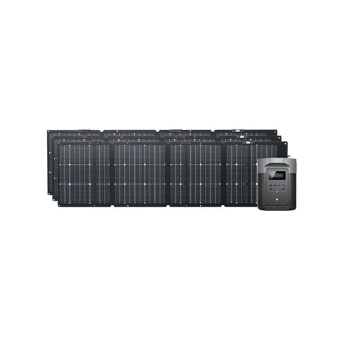 EcoFlow Delta 2 Max Portable Power Station with 220W Solar Panel (PV220W) - Perfect for Camping, RV Trips & Emergency Backup Power