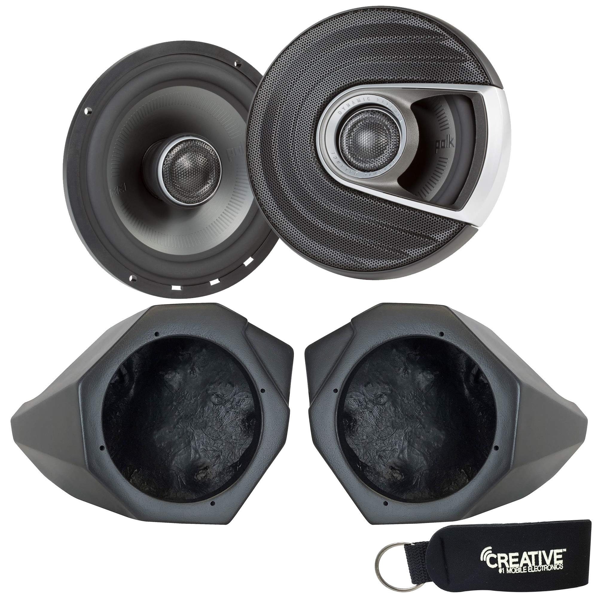 SSV Works Front Kick Pods for Can-Am X3-F65U with Polk MM652 6.5