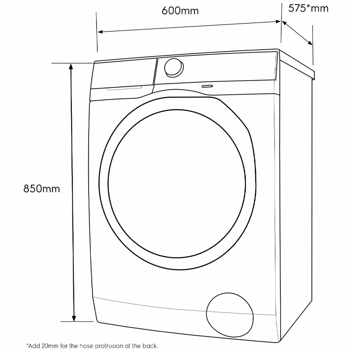 Electrolux EWF7524D3WB 7.5kg Front Load Washing Machine - Energy Efficient, Quiet Operation for Apartments & Small Homes