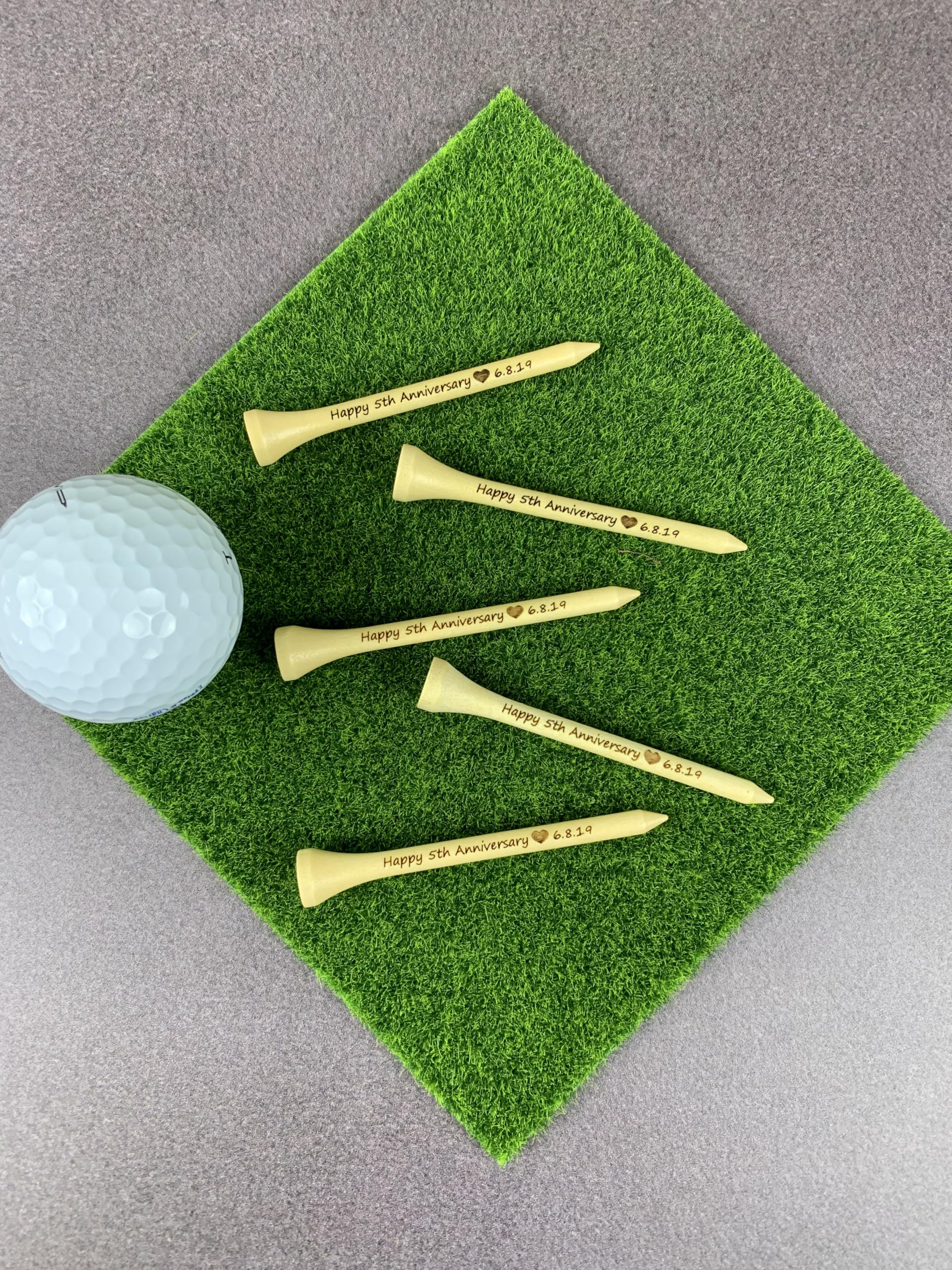 Custom Personalized Golf Tees - Unique Golf Gifts for Men, Dad & Golfers - Perfect for Birthdays, Father's Day & Tournaments - Durable Wooden Golf Tees for Driving Range & Course Play