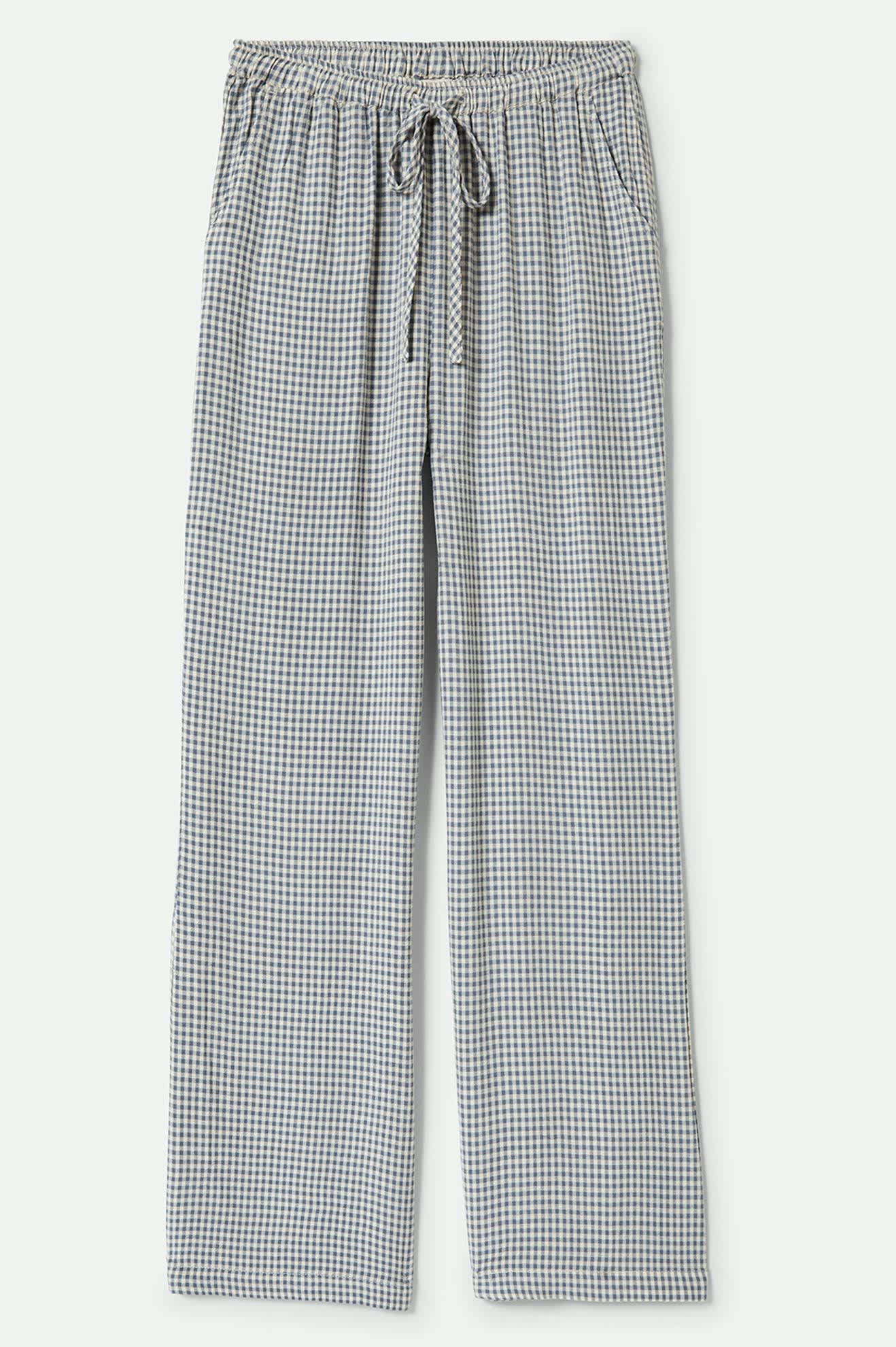 Hudson Lounge Pant Azure Blue Gingham - Soft Comfortable Pajama Pants for Women & Men - Perfect for Relaxing at Home, Lounging & Sleepwear