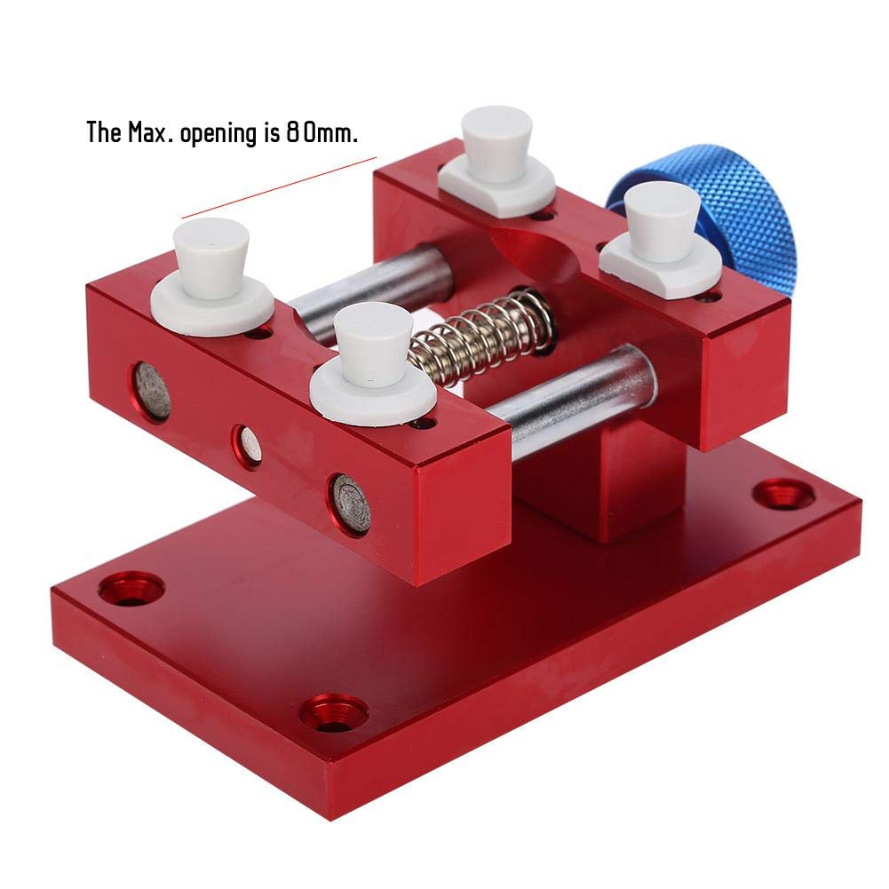 Adjustable Watch Case Holder - Metal Wristwatch Repair Tool for Opening Cases, Removing Straps & Movement Repairs | Professional Watchmaker Tool (Red) | Perfect for Watch Repair Shops, Jewelers & DIY Enthusiasts