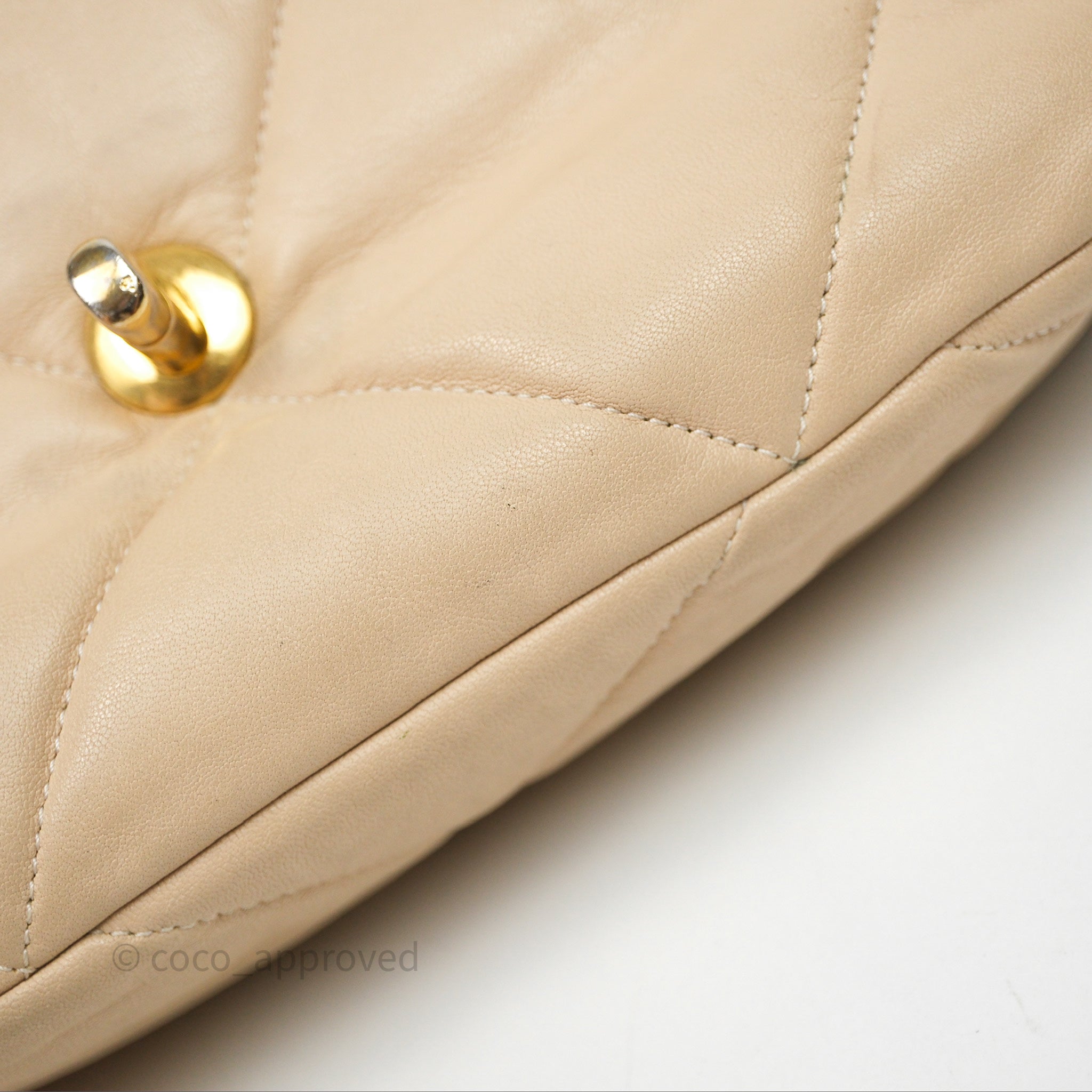 Chanel 19 Small Beige Mixed Hardware Flap Bag - Luxury Designer Handbag for Women | Perfect for Everyday Use, Work & Special Occasions