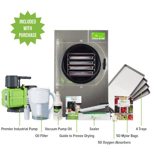 Harvest Right Home Pro Freeze Dryer with Mylar Kit - Small Size for Home Food Preservation, Emergency Prep & Camping Meals