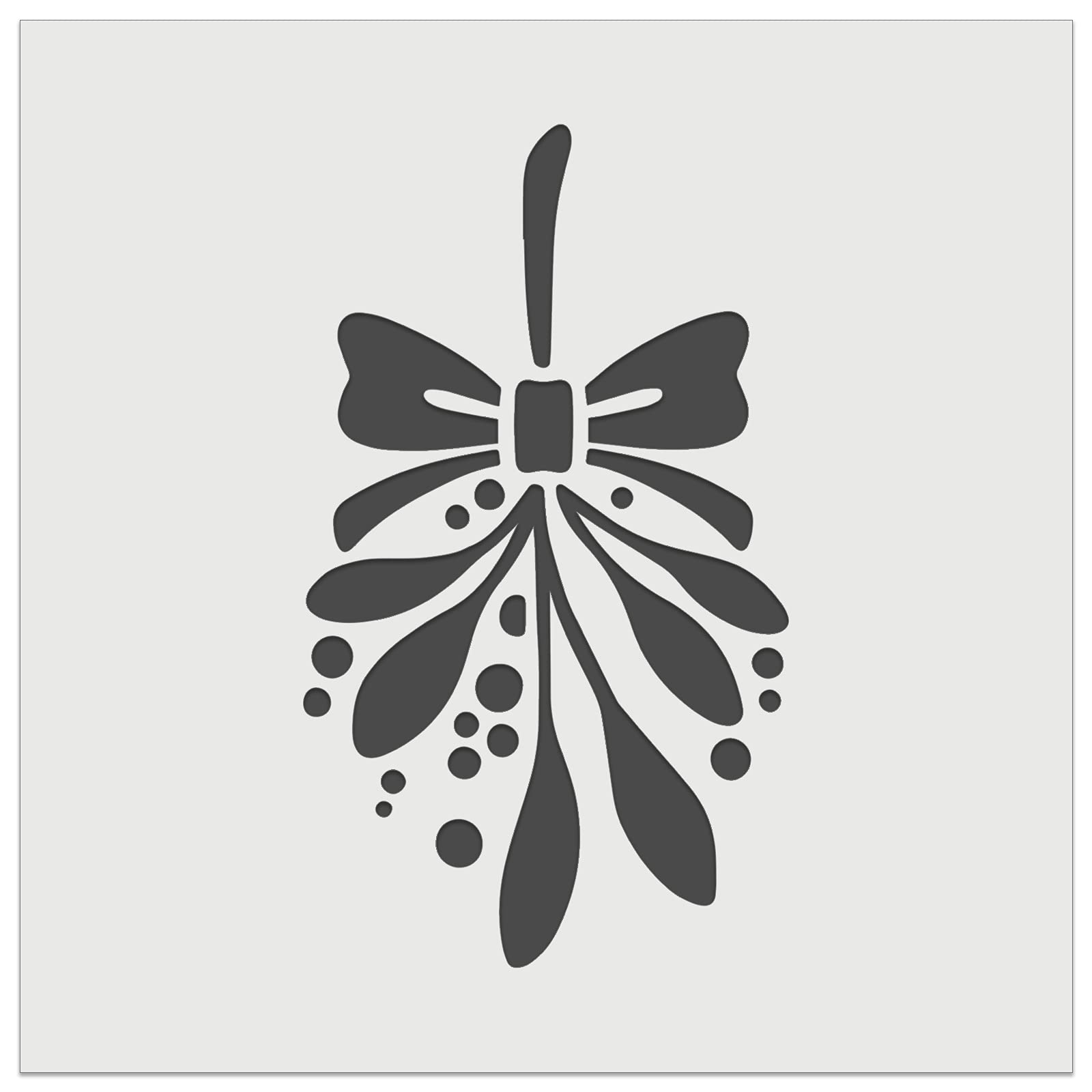 Christmas Mistletoe Wall Cookie DIY Craft Reusable Stencil - 7.0 Inch for Holiday Baking, Home Decor & Festive Party Decorations