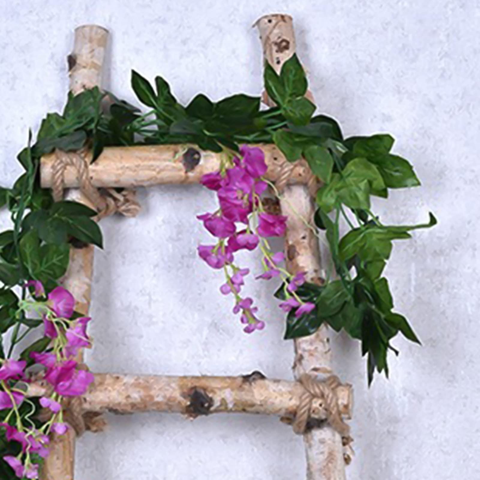 2Pcs Artificial Wisteria Vine Flowers - Realistic Fake Silk Cloth Plants for Home Decor, Wedding, Party & Office Decoration