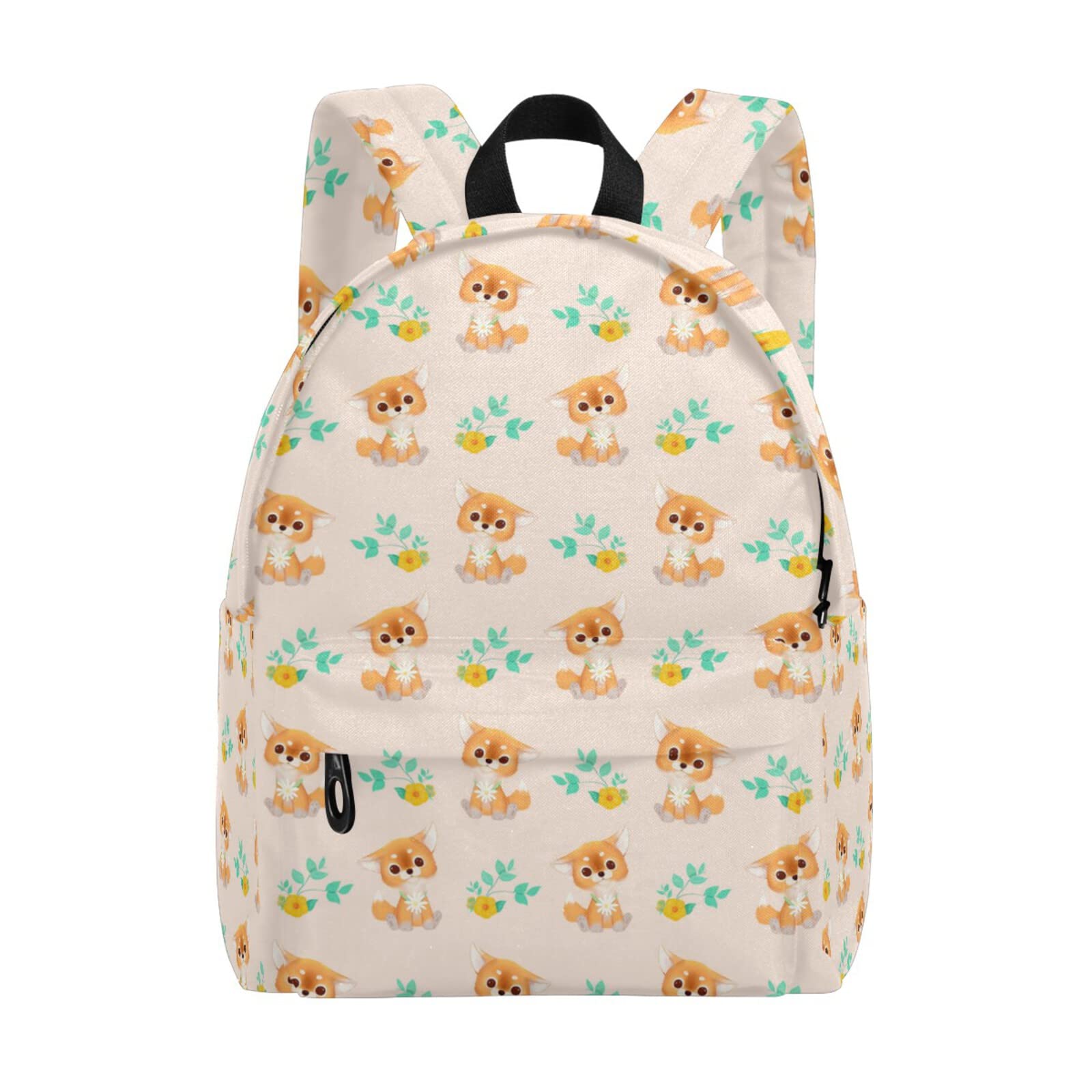 **Pomeranian Dog Print School Backpack for Kids & Teens - Cute Laptop Backpack for Boys & Girls, Fits 14 Inch Notebook - Perfect for School, Travel & Daily Use**